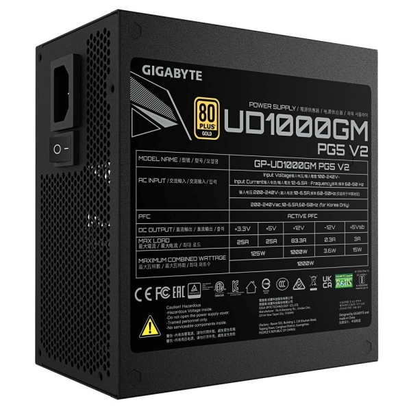 GIGABYTE zdroj 1000W 80PLUS Gold Modular PG5 V2