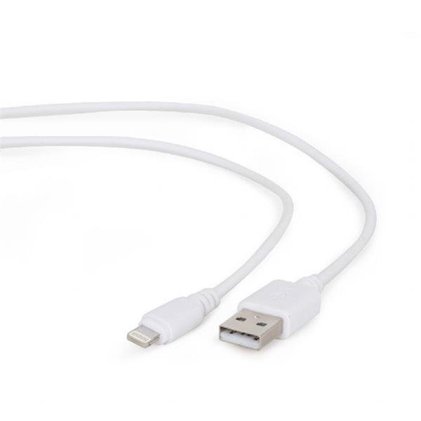 GEMBIRD Kabel USB 2.0 Lightning (IP5 a vyšší) nabíjecí a synchronizační kabel, 2m, bílý