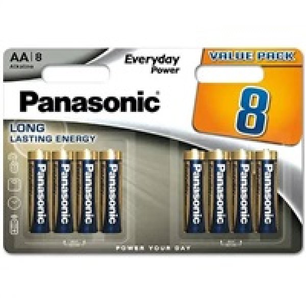 PANASONIC Alkalické baterie Everyday Power LR6EPS/8BW AA 1,5V (Blistr 8ks)