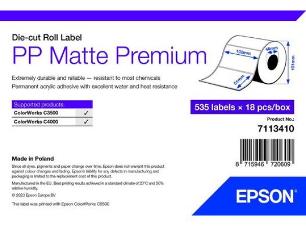 PP Matte Label Premium, 102mm x 51mm, 535 Labels?v=1751025605