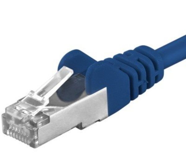 PREMIUMCORD Patch kabel CAT6a S-FTP, RJ45-RJ45, AWG 26/7 3m modrá