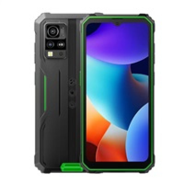 Rugged Smartphone Blackview BV4800 Pro 4G T606 4GB 128GB 5180-10W A14-D4, Black w Green [No Charger]