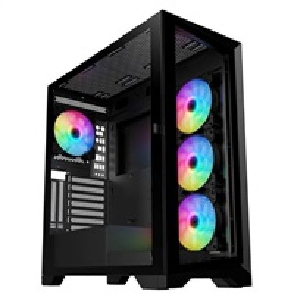 VeinX case GL29AL-BK, ATX, Průhledná bočnice, 4x 120mm ARGB Fan, ARGB Hub, Černá?v=1755466814