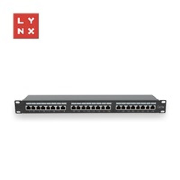LYNX 19" patch panel  24-port, FTP Cat5e, 50µ, stíněný, černý?v=1755466814