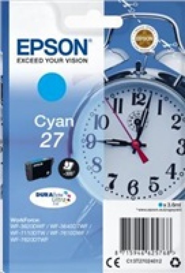 Náplň Epson 27, C13T27024012 azurová