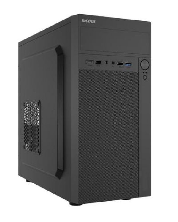 1stCOOL skříň STEP Premium, micro tower, AU, USB 3.0, USB-C, 1x 120mm + 1x 80mm Fan, černá