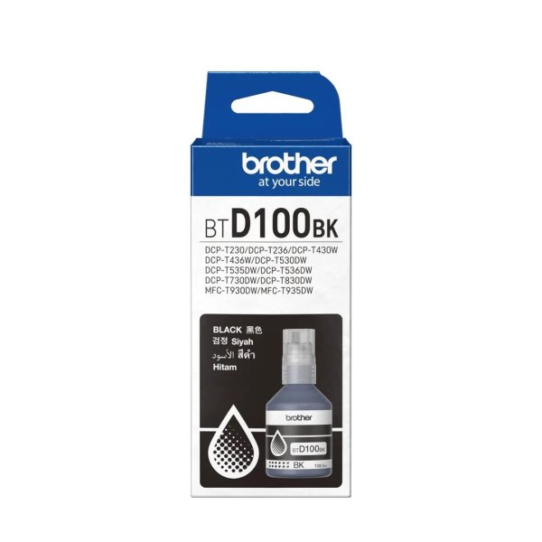 Brother originální ink BTD100BK, black, 7500str., 108ml