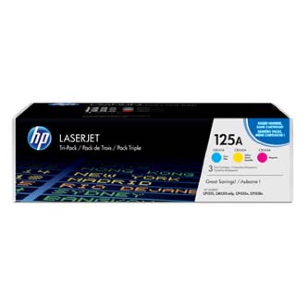 HP 125A CMY (CF373AM), multipack barevných tonerů do tiskárny  HP