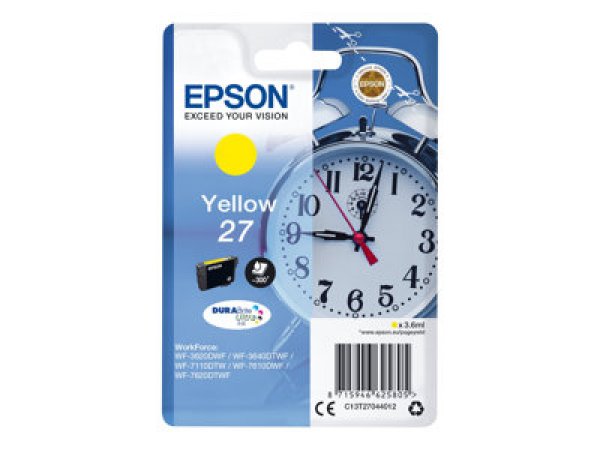 Náplň Epson 27, C13T27044012 žlutá