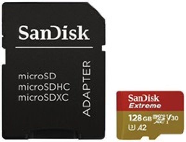 SanDisk Extreme/micro SDXC/128GB/190MBps/UHS-I U3 / Class 10/+ Adaptér