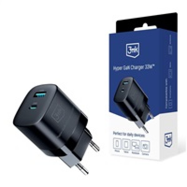3mk nabíječka do sítě Hyper GaN Charger 33w, černá?v=1747143956