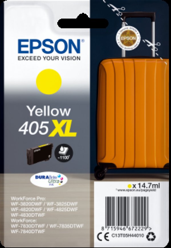 Náplň EPSON 405XL, C13T05H44010 žlutá (14,7 ml)