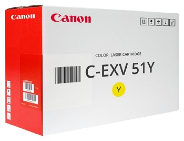 Toner CANON C-EXV51, 0484C002 žlutý (60 000 stran)