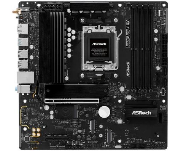 ASRock MB Sc AM5 B850M PRO-A WIFI, AMD B850, 4xDDR5, 1xDP, 1xHDMI, WiFi, mATX