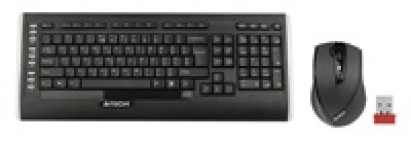 A4Tech 9300F, sada klávesnice s bezdrátovou optickou myší, AAA, CZ/US, klasická, 2.4 [GHz], bezdrátová, černá?v=1746043203