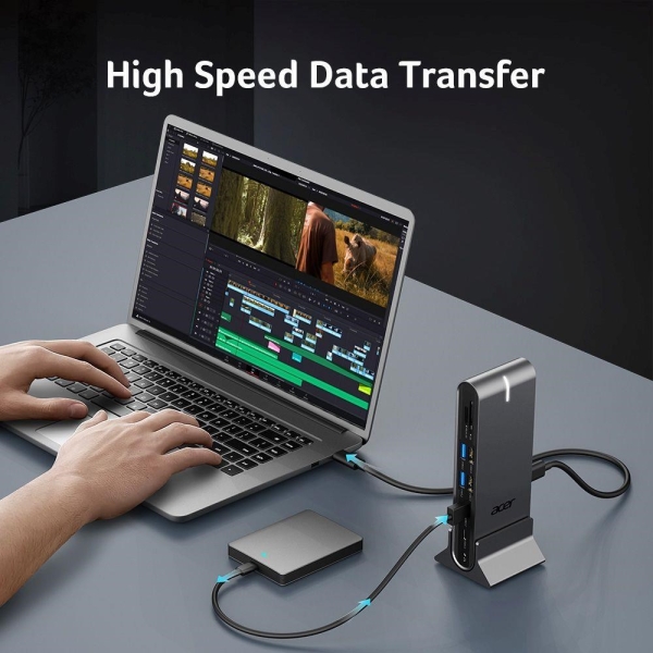 ACER 15in1 USB Type-C Universal Mini-dock: Host interface: USB-C, 2x USB-A 2.0, 1x USB-A 3.2 Gen2, 1x USB-A 3.2 Gen1, 1