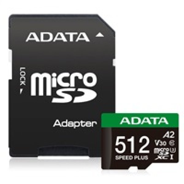 ADATA 512GB MicroSDXC UHS-I U3 V30 + adapter