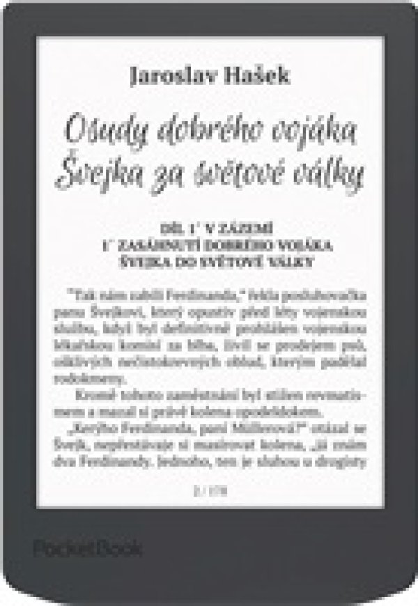 POCKETBOOK 619 Verse Lite 6” E-Ink Gray, 8GB, WiFi, šedý