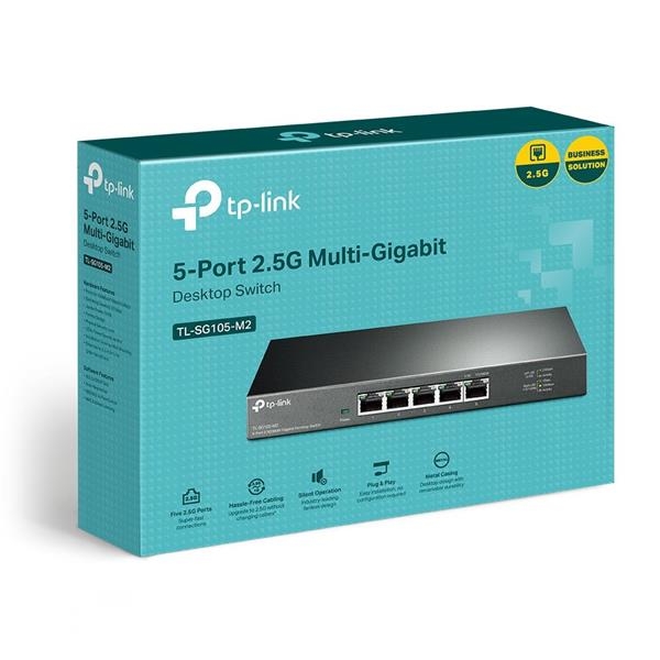 TP-Link switch TL-SG105-M2 (5x2,5GbE, fanless)
