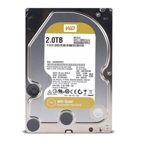 WD Gold/2TB/HDD/3.5''/SATA/7200 RPM/5R