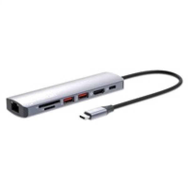 MANHATTAN Dokovací stanice USB-C 7v1, HDMI, USB-C PD 100W, 2xUSB-A 3.1, SD/microSD, RJ45?v=1748721605