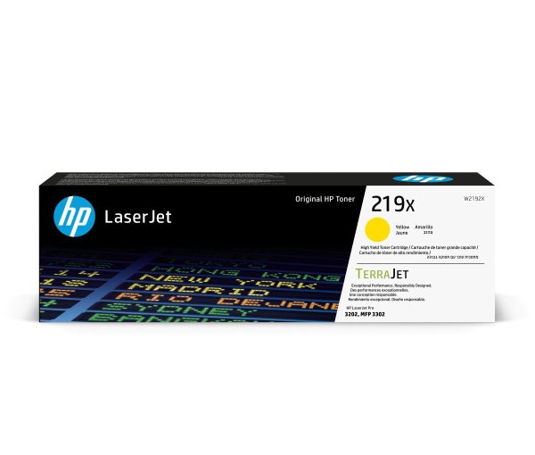 Toner HP W2192X, HP 219X žlutý (2 500 stran)