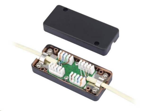 Spojovací box UTP Cat6 narážecí, černá