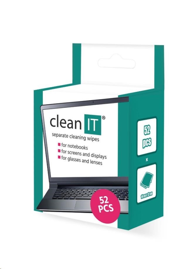 CLEAN IT Čistící ubrousky mokré kusové 52 ks