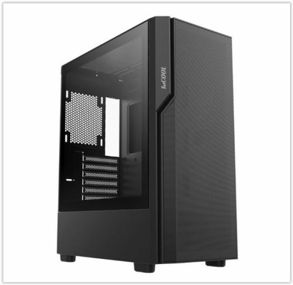 1stCOOL skříň GAMER 5, Mid tower, AU, USB 3.0, USB-C, bez zdroje, černá