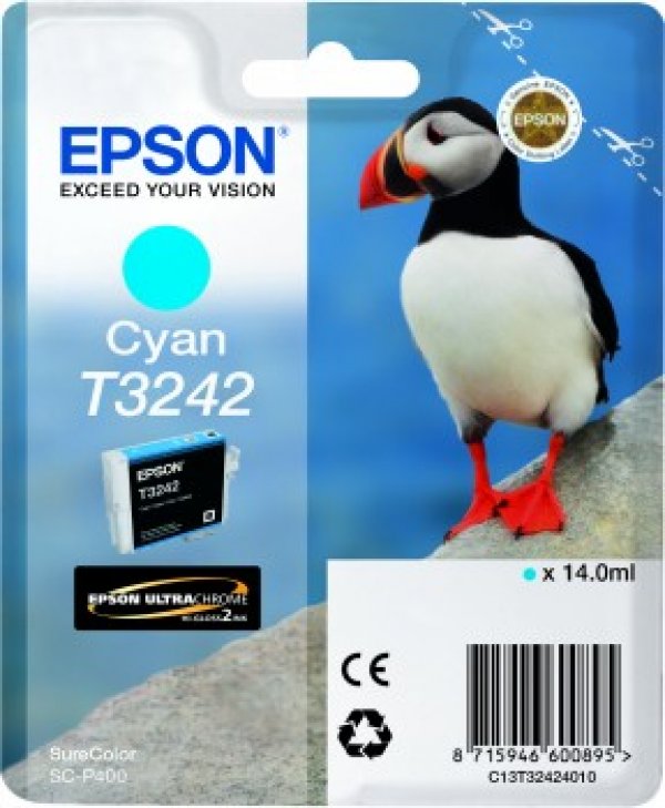 Náplň EPSON C13T32424010 azurová (14 ml)