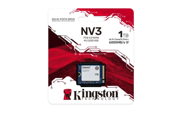 Kingston SSD 1TB NV3, M.2 2280, NVMe PCIe Gen4x4, (R: 6000MB/s; W: 4000MB/s)