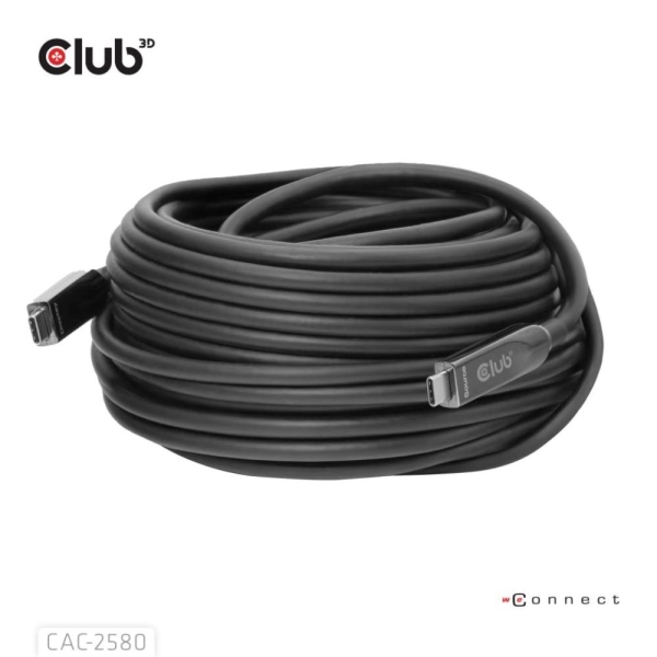 Club3D Kabel USB-C, 10 Gbps, 4K120Hz, 8K60Hz, 60W, Bi-directional, 15m, černá
