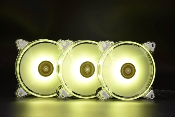 1stCOOL KIT AURA EVO CRYSTAL ARGB 3x Crystal White ventilátor + ARGB Nano řadič