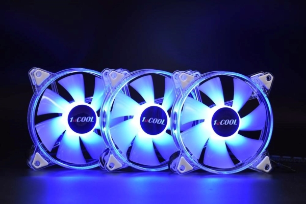 1stCOOL KIT AURA EVO CRYSTAL ARGB 3x Crystal White ventilátor + ARGB Nano řadič