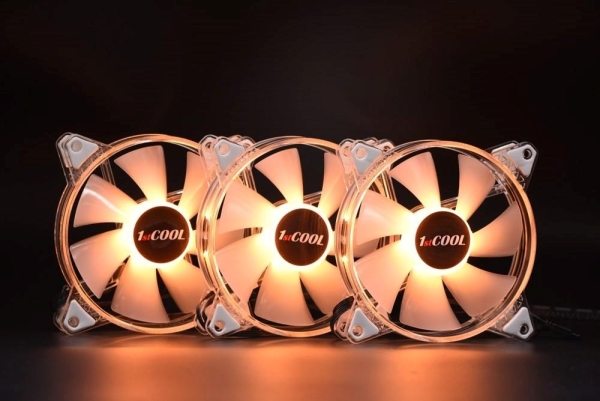 1stCOOL KIT AURA EVO CRYSTAL ARGB 3x Crystal White ventilátor + ARGB Nano řadič
