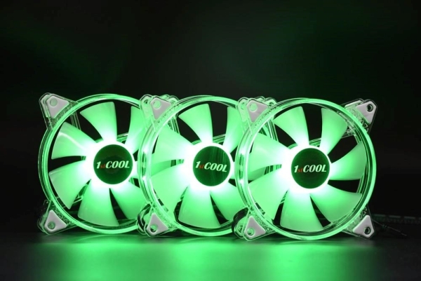 1stCOOL KIT AURA EVO CRYSTAL ARGB 3x Crystal White ventilátor + ARGB Nano řadič