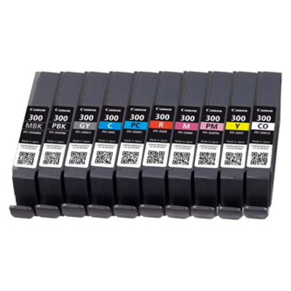 Sada náplní CANON PFI-300 MBK/PBK/CO/GY/R/C/M/Y/PC/PM