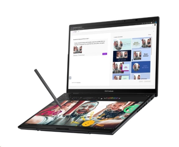 ASUS Zenbook Duo UX8406CA-OLED166X, Core Ultra 9 285H, 2x14.0˝ 2880 x 1800/Touch, UMA, 32GB, SSD 1TB, W11Pro, pero, puzd