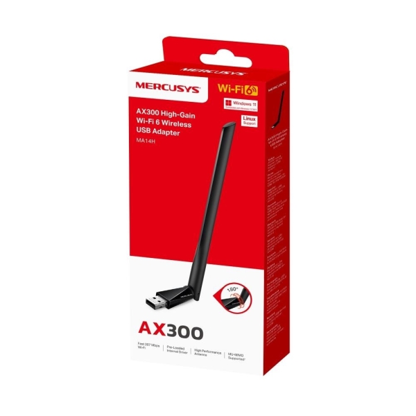 MERCUSYS MA14H WiFi6 USB adapter (AX300,2,4GHz)