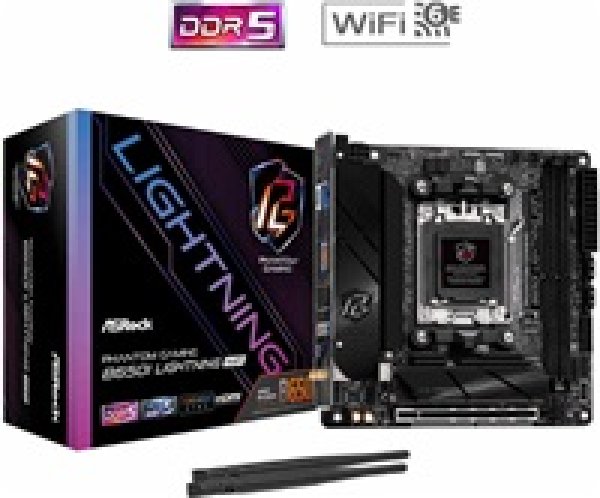ASROCK B650I LIGHTNING WIFI (AM5, amd B650, 2xDDR5 7200Nhz, PCIE 4.0, HDMI, 2xSATA3 +2xM.2, USB3.2 G2, GLAN 2,5G, mini ITX)