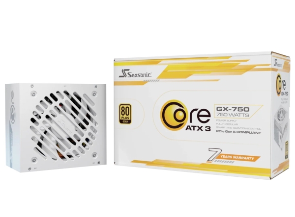 SEASONIC zdroj Core GX 750W White, 120mm, Plně modulární, 80+ Gold, ATX 3.1