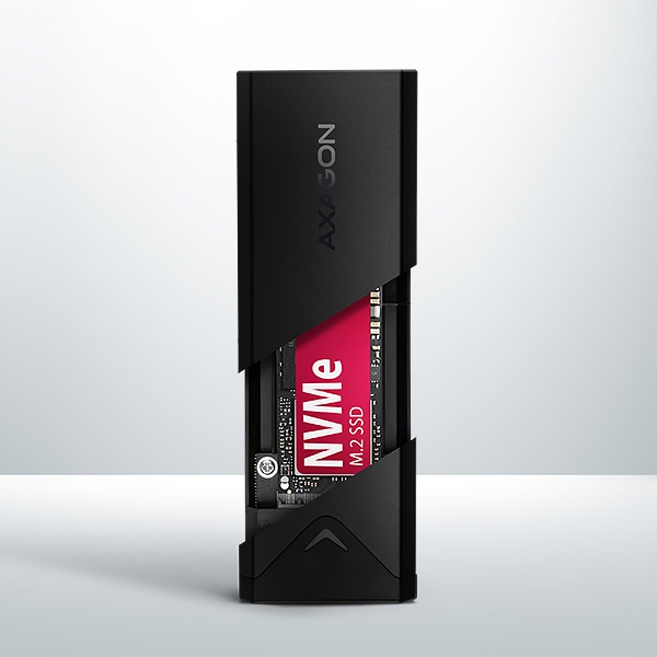 AXAGON EEM2-UB2, USB-C 10Gbps - M.2 NVMe SSD ARROW box, černý