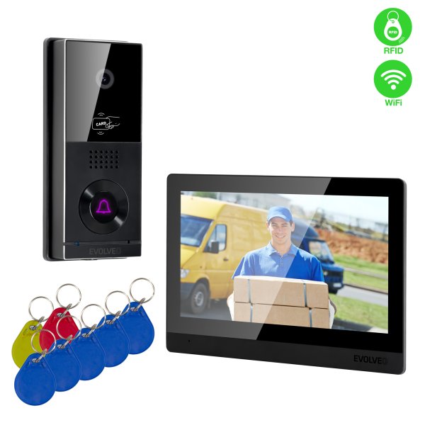 EVOLVEO DoorPhone AHD10, Sada domácího WiFi videotelefonu s ovládáním dveří a RFID, černý 10'' monito?v=1750053604