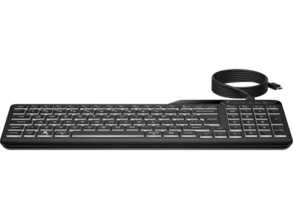 HP 400 Backlit Wired Keyboard - drátová podsvícená klávesnice CZ/SK