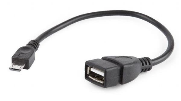 GEMBIRD Kabel USB 2.0 A-Micro B, OTG, 15cm (F/M, pro tablety a smartphone)