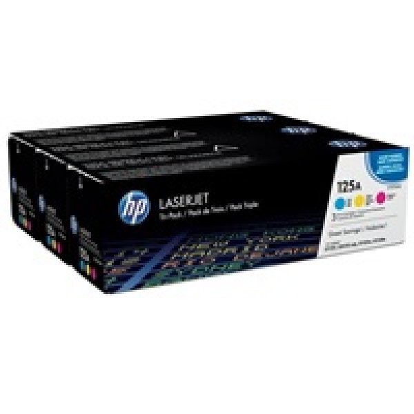 HP 125A CMY (CF373AM), multipack barevných tonerů do tiskárny  HP