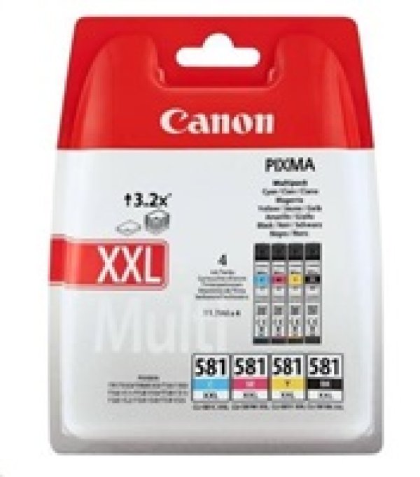 Canon CARTRIDGE CLI-581XXL C/M/Y/BK MULTI-PACK SEC pro PIXMA TS515x, TS615x, TS815x, TS915x, TR7550, TR8550