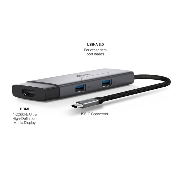 TP-Link UH5020C USB-C hub 5v1 (2x USB3.2Gen1,2xUSB-C3.2Gen1, 1xHDMI, PD 100W)