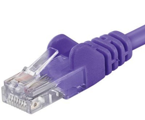 PREMIUMCORD Patch kabel UTP RJ45-RJ45 CAT5e 7m fialová