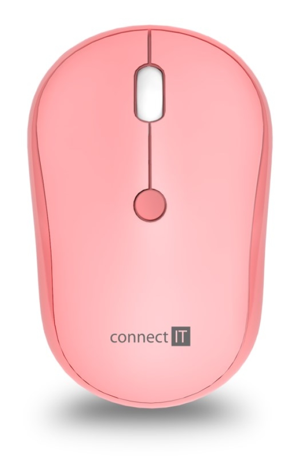 CONNECT IT Set Klávesnice+myš FASHION combo, bezdrátová, (+1x AAA +1x AA baterie zdarma), CZ + SK layout, růžová